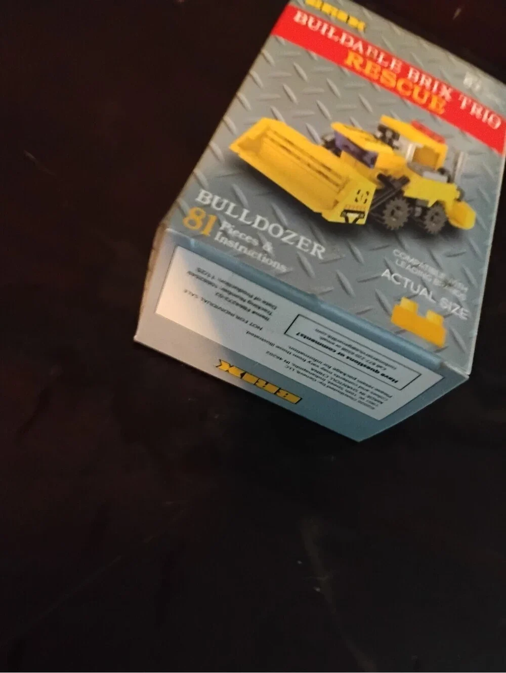 BRIX Buildable Brix Trio Rescue Bulldozer Building Block Set 81 Pieces